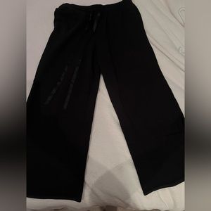 Victoria Secret solid black wide leg sweats sz xl